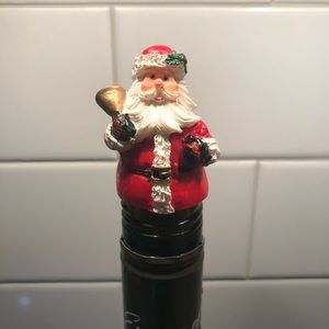 Santa Claus hand painted wine bottle stopper